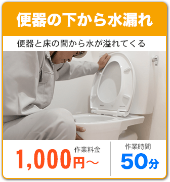 トイレの下から水漏れ
