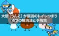 大便（うんこ）が原因のトイレつまり～4つの解消法と予防策