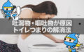 吐瀉物・嘔吐物が原因のトイレつまりの解消法