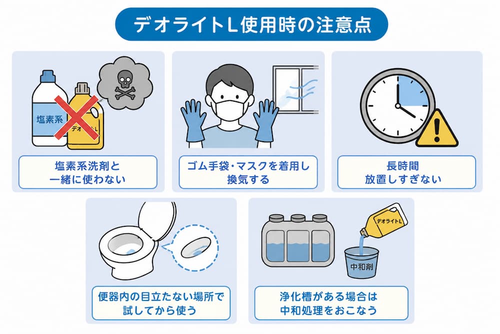 デオライトL使用時の注意点